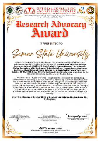 ESRDC award certificate 5